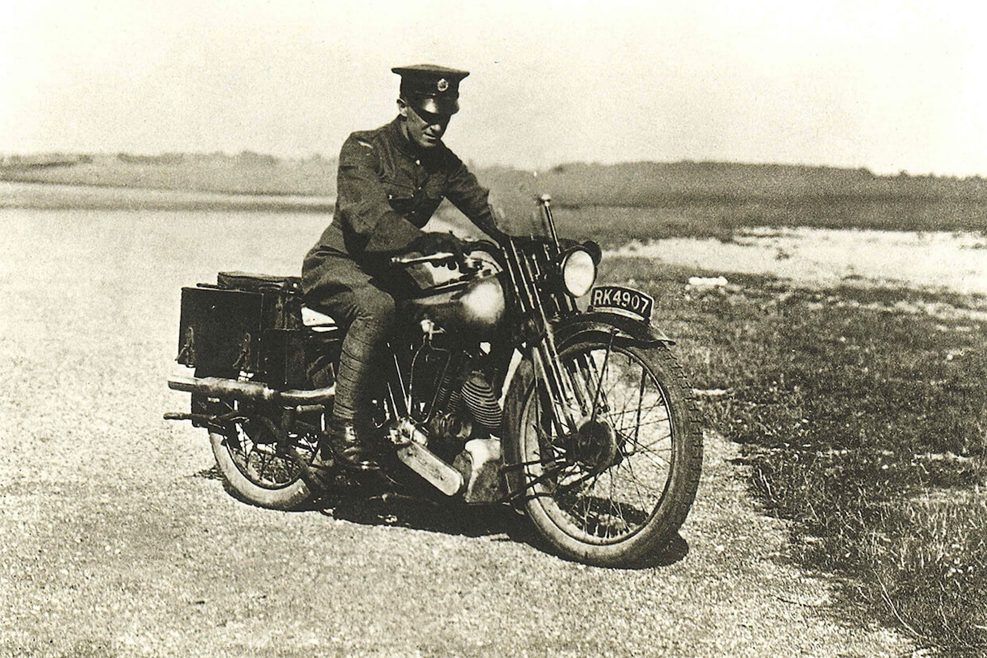 A gentleman riding a Brough Superior motorcycle. Media provided by Brough Superior Australia.