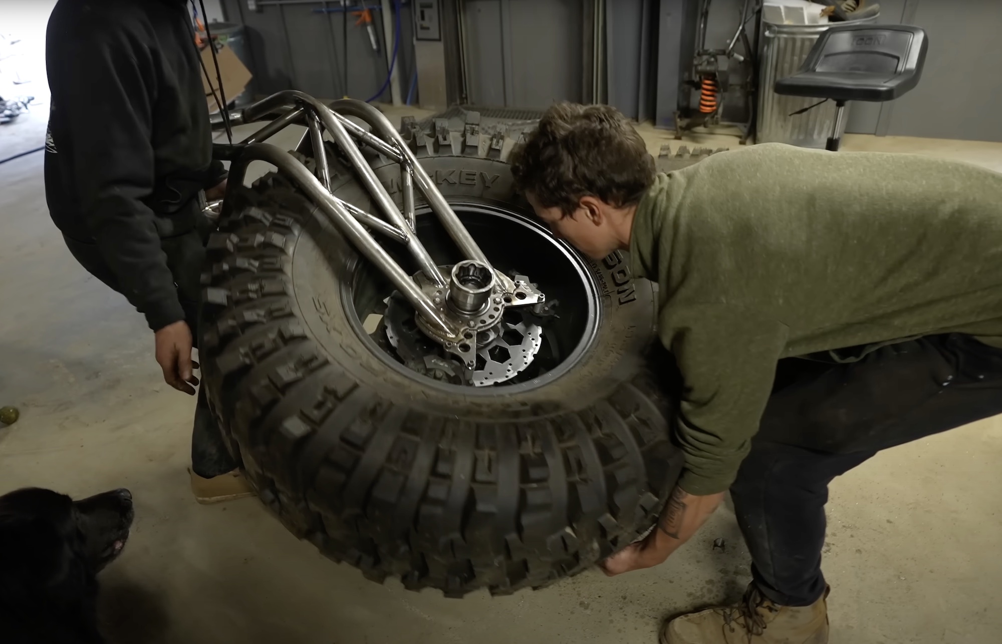 The Grind Hard Plumbing Company getting to work on a custom projecct they've lovingly coined "Monster Chopper" - fitting, considering the 46" rolling duties. Media provided by Youtube.