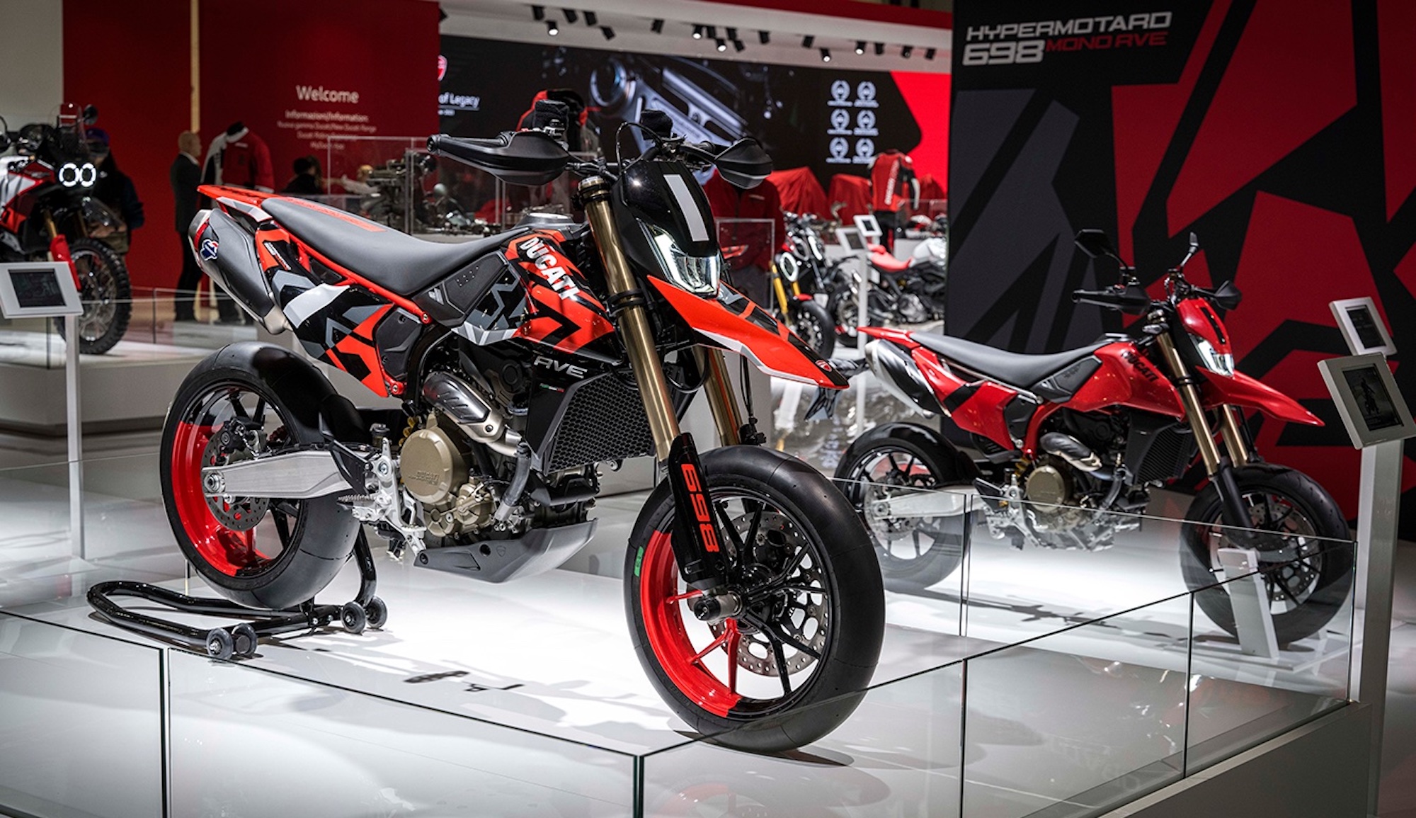 A view of the winner of EICMA 2023's "Most Beautiful Motorcycle" Award! Media provided by Ducati.