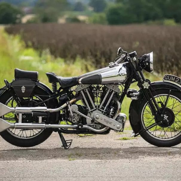 The 1938 Brough Superior SS100 that sold for £242,000. Media provided by Superbike News (Iconic Auctioneers).