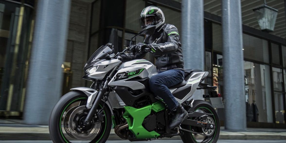 A view of Kawasaki's new hybrid, the Z 7 Hybrid. Media provided by Kawasaki.