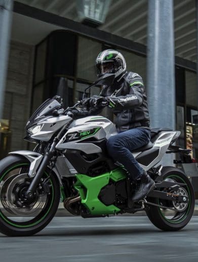 A view of Kawasaki's new hybrid, the Z 7 Hybrid. Media provided by Kawasaki.