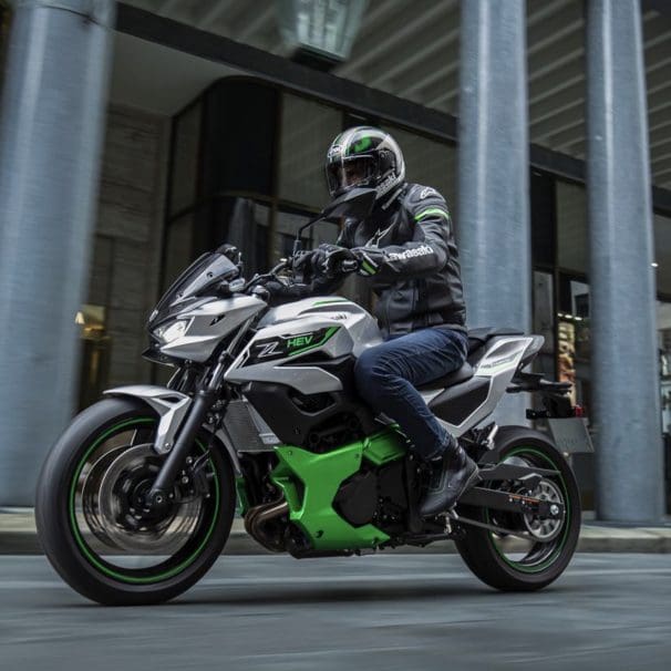 A view of Kawasaki's new hybrid, the Z 7 Hybrid. Media provided by Kawasaki.