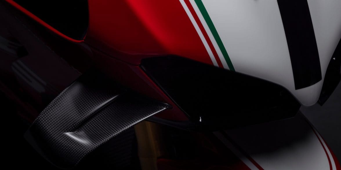 A view of the all-new Ducati 2024 Panigale V4 SP2 30° Anniversario 916. All media provided by Ducati.