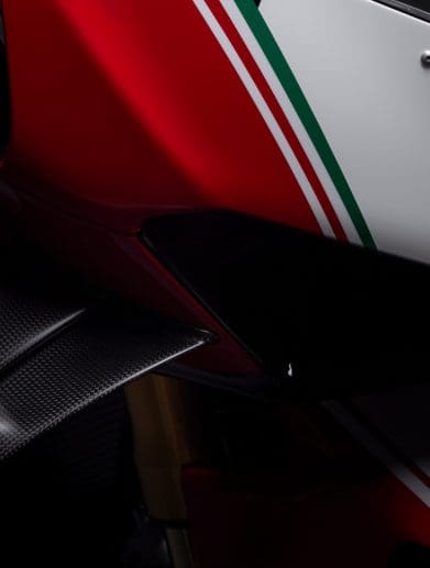 A view of the all-new Ducati 2024 Panigale V4 SP2 30° Anniversario 916. All media provided by Ducati.