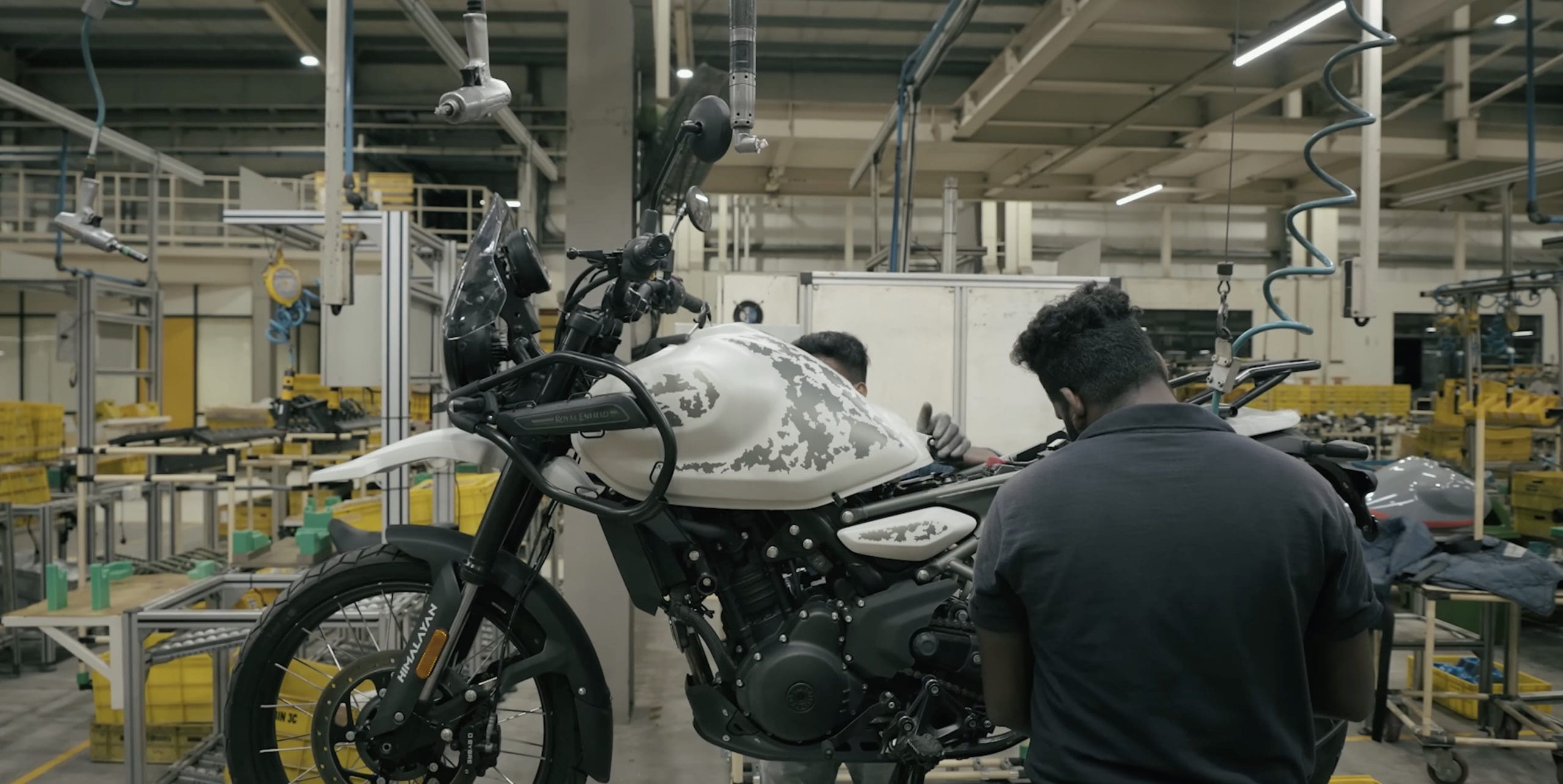 A view of Royal Enfield's Himalayan 450. Media provided by Royal Enfield's coverage in their Final Test of the thing (Youtube).