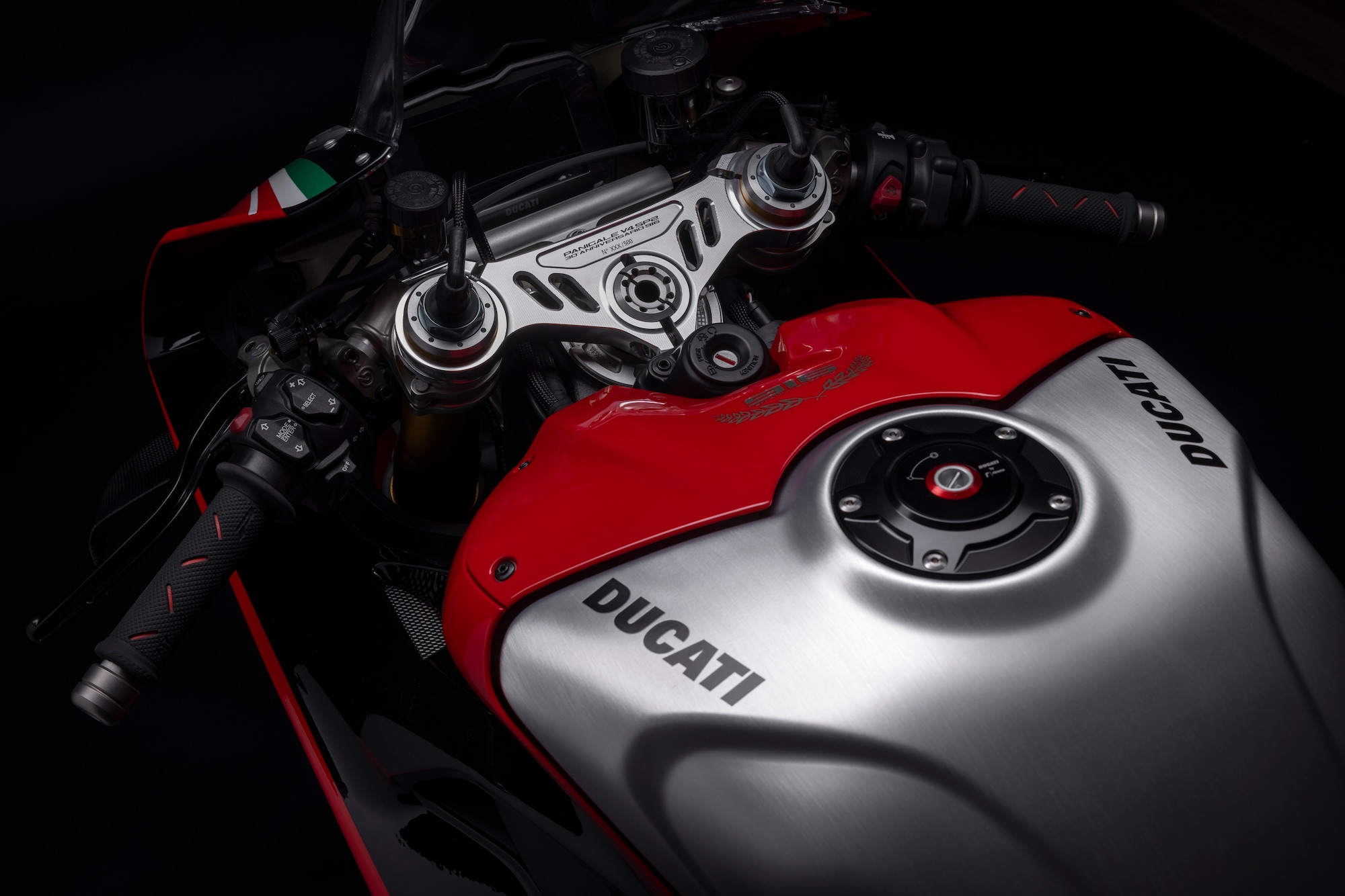 A view of the all-new Ducati 2024 Panigale V4 SP2 30° Anniversario 916. All media provided by Ducati.
