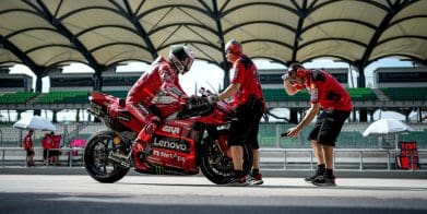 A view of Ducati's efforts at the Sepang Circuit in MotoGP's 2023 season. Media provided by Ducati.