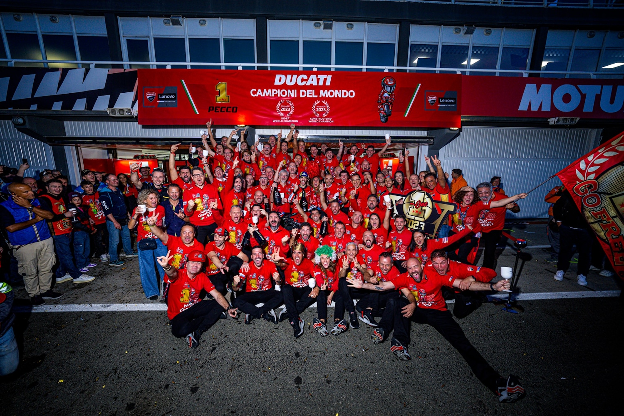 Ducati at MotoGP 2023 after the big win! Media provided by Ducati.