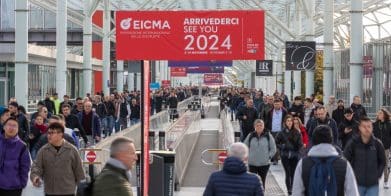 A view of EICMA's departure sign. Media provided by EICMA.