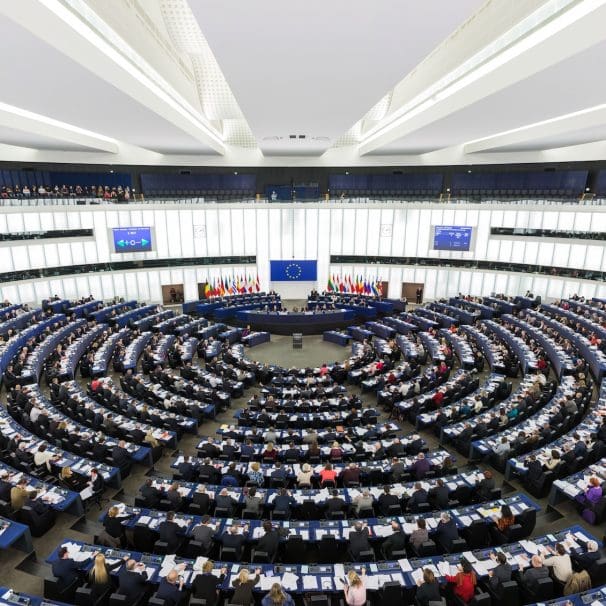 The European Parliament building. Media provided by Wikipedia.