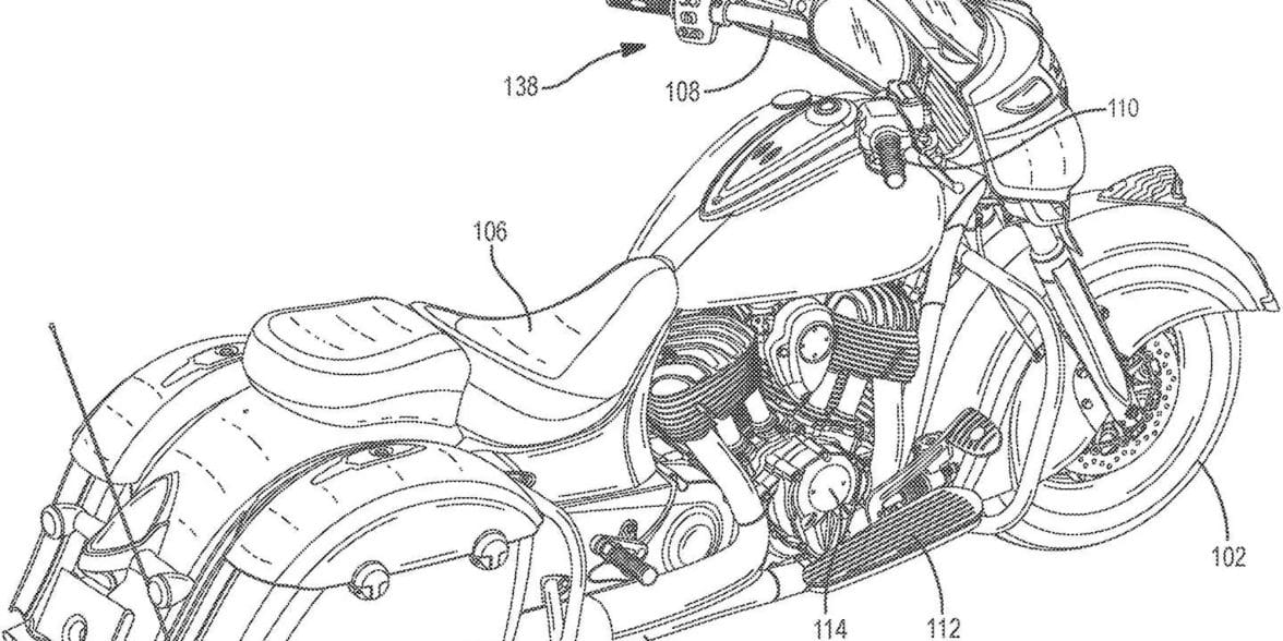 A view of Indian's Roadmaster with potential for multiple charging points to juice up a heated gear concept. Media provided by CycleWorld.