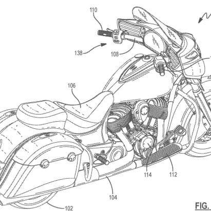 A view of Indian's Roadmaster with potential for multiple charging points to juice up a heated gear concept. Media provided by CycleWorld.