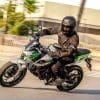 A view of Kawasaki's electric motorcycles. Media provided by Kawasaki.
