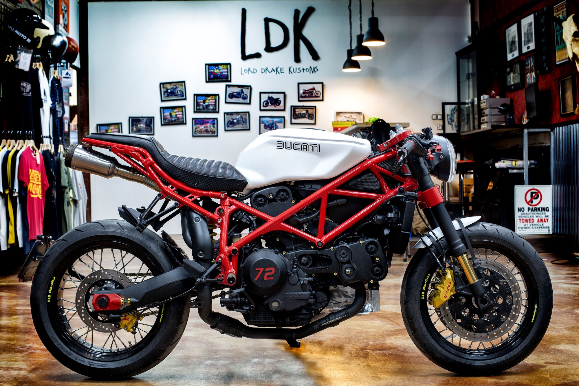 A view of a new custom build Lord Drake Kustoms performed on a 2003 Ducati 999. Media provided by Ducati.