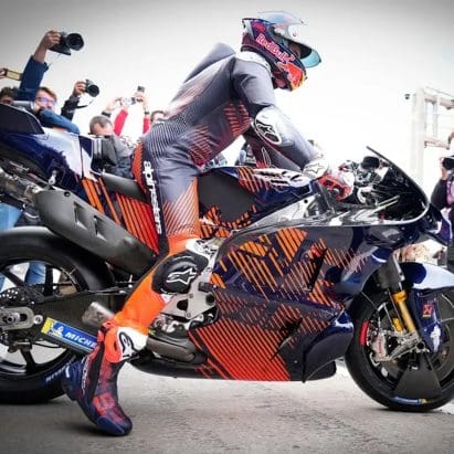 Marc Marquez aboard the Gresini Racing Desmosedici. Media provided by MotoGP.
