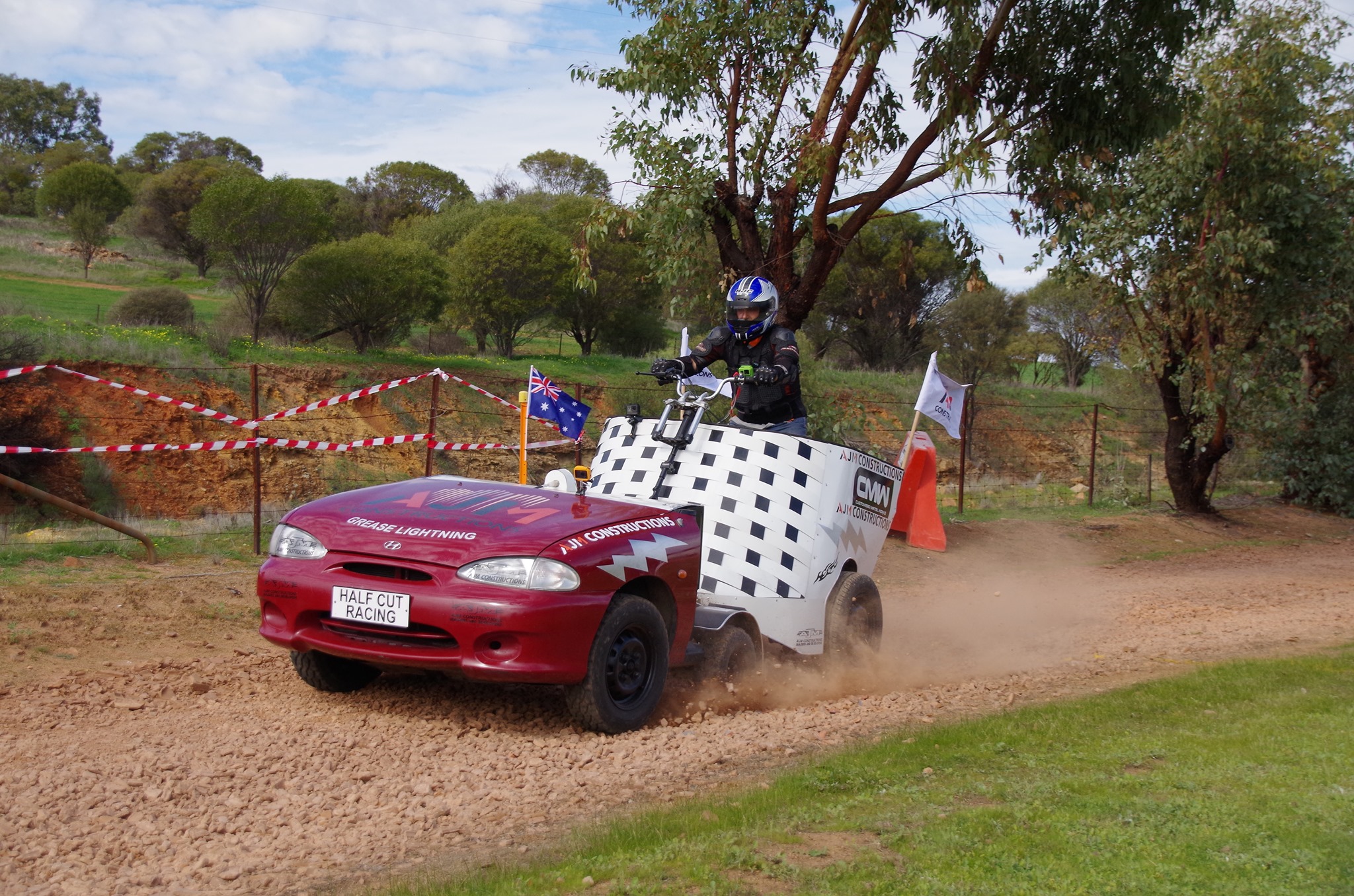 A rider with a chariot to call all his own. Media provided by Chariot Racing Australia.