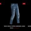 Screengrab of RAVEN's site advertising male and female options for the REVOLT jeans.