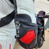 Closeup of the elbow protector on the Sedici Corsa 1 piece race suit