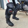 Knee and leg protection on the Sedici Corsa 1 piece race suit