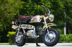 A right side view of a 1984 Honda Monkey.