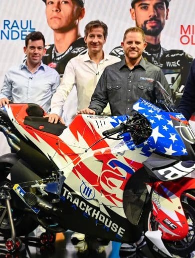 A view of the new Trackhouse Racing motorcycle team for MotoGP efforts in 2024.