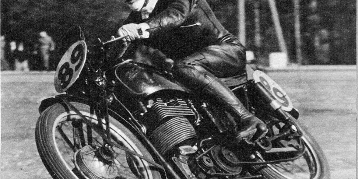 Cecil Sandford aboard a Velocette machine. Media provided by MV Agusta.net.