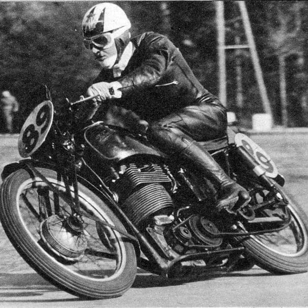 Cecil Sandford aboard a Velocette machine. Media provided by MV Agusta.net.