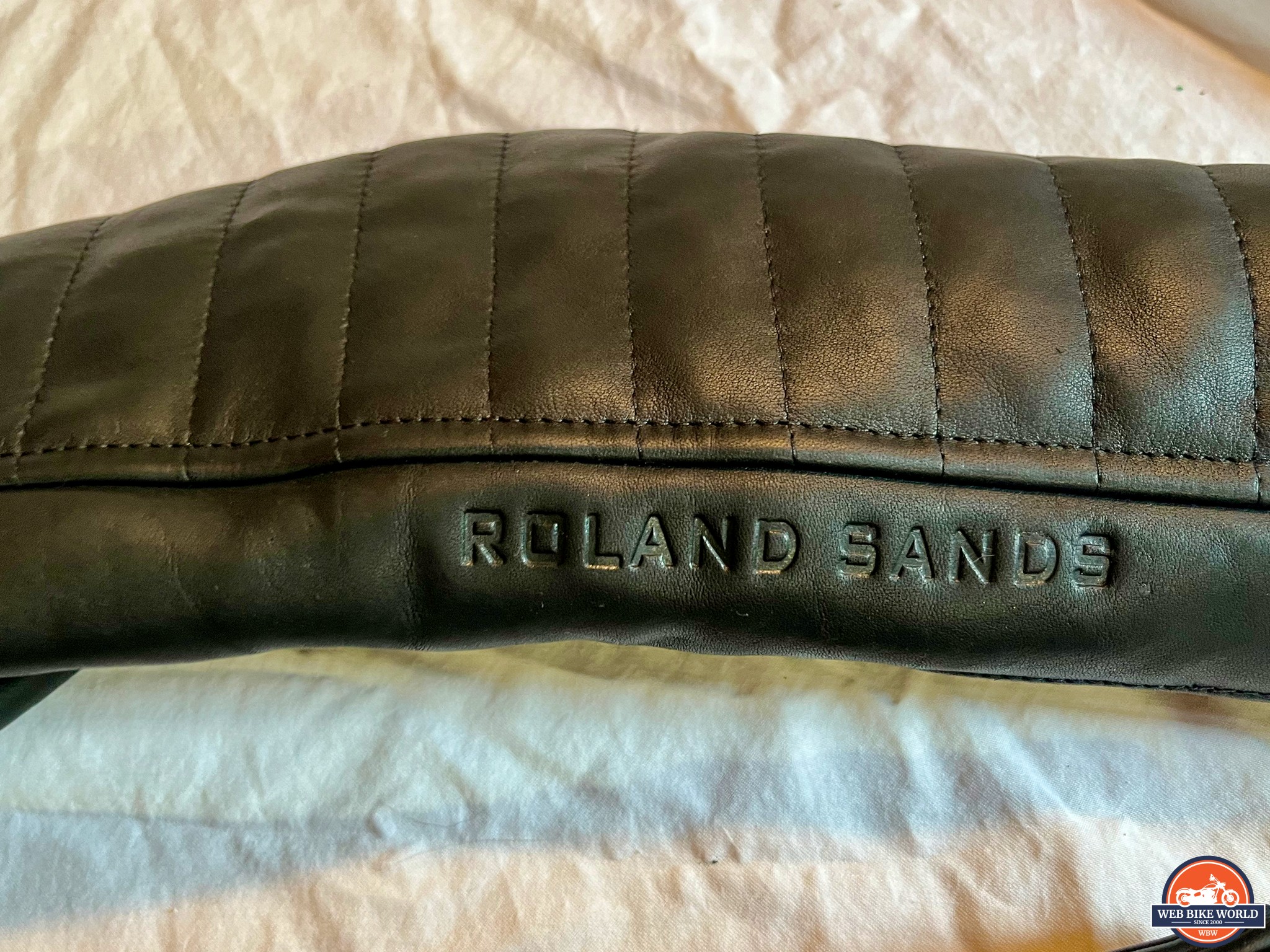 Closeup of the RSD stitching on the jacket arm