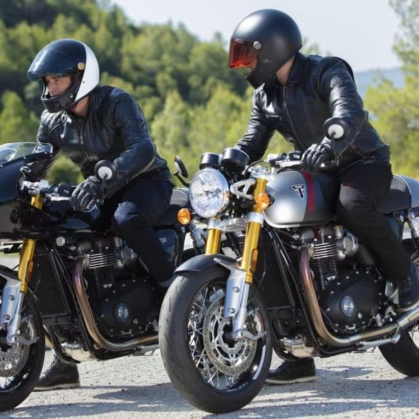 A view of Triumph's Thruxton RS. Media provided by Triumph.
