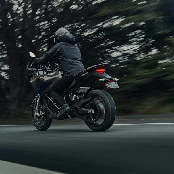 Zero Motorcyc;es' Zero Motorcycles' DSR/X. Back view.