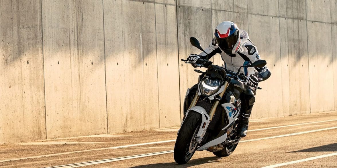 A BMW S 1000 R.