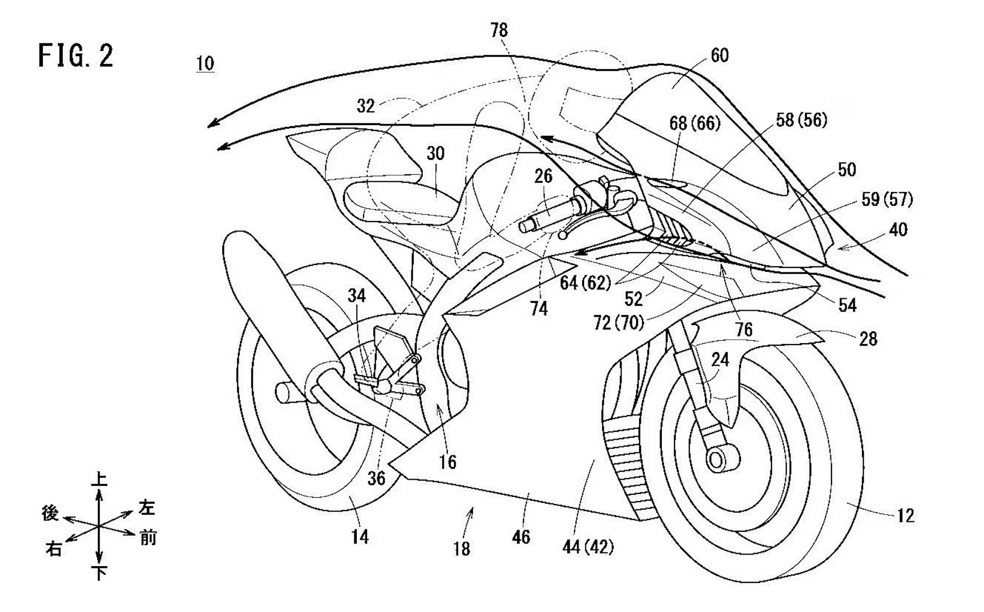 A side view of a motorcycle.