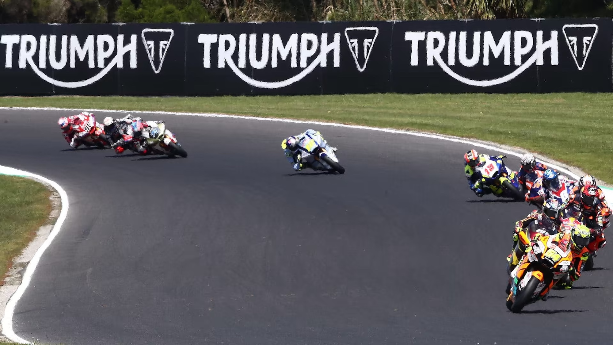 A view of the Moto2 circuit.