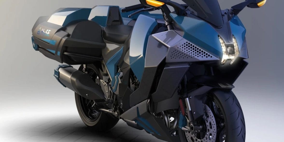 The Ninja H2 HySE, the world's first hydrogen motorcycle.