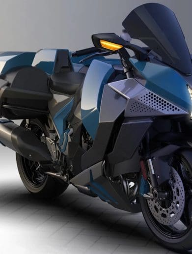 The Ninja H2 HySE, the world's first hydrogen motorcycle.