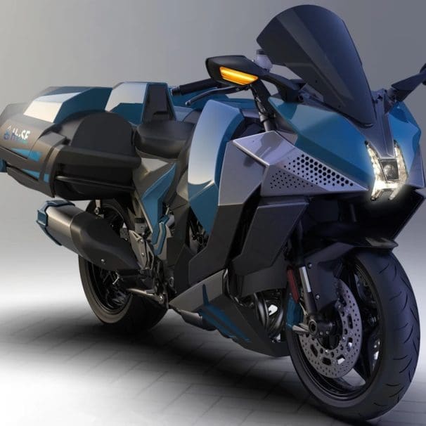 The Ninja H2 HySE, the world's first hydrogen motorcycle.