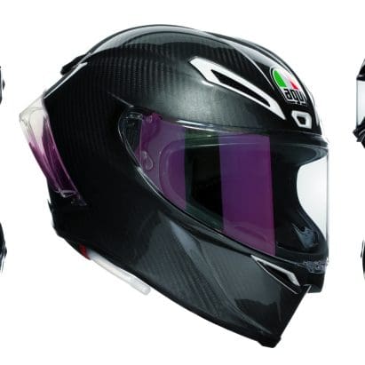 A series of angles of a motorcycle helmet.