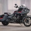 An Indian bagger motorcycle.