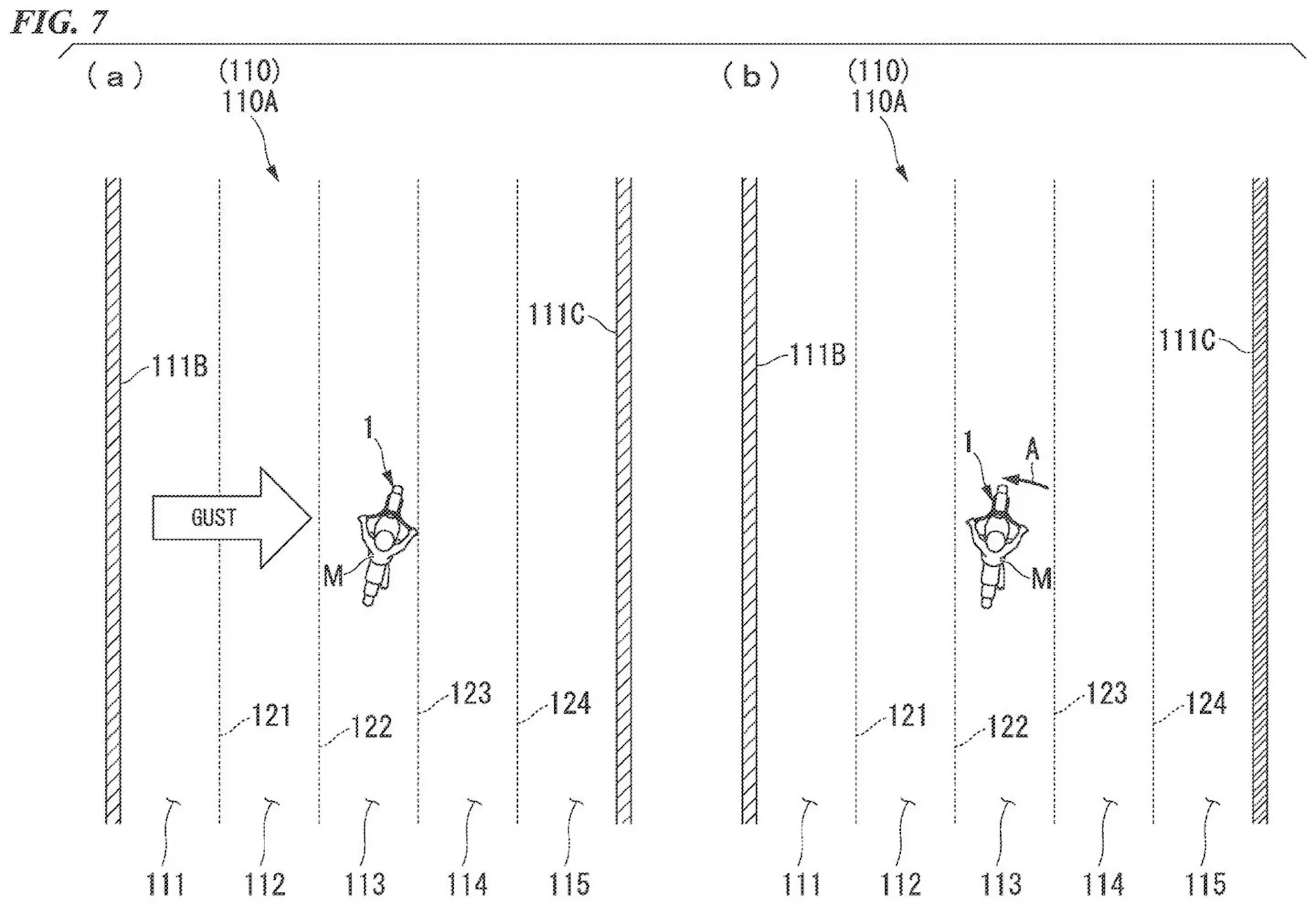 A picture of lane warning tech for motorcycles.