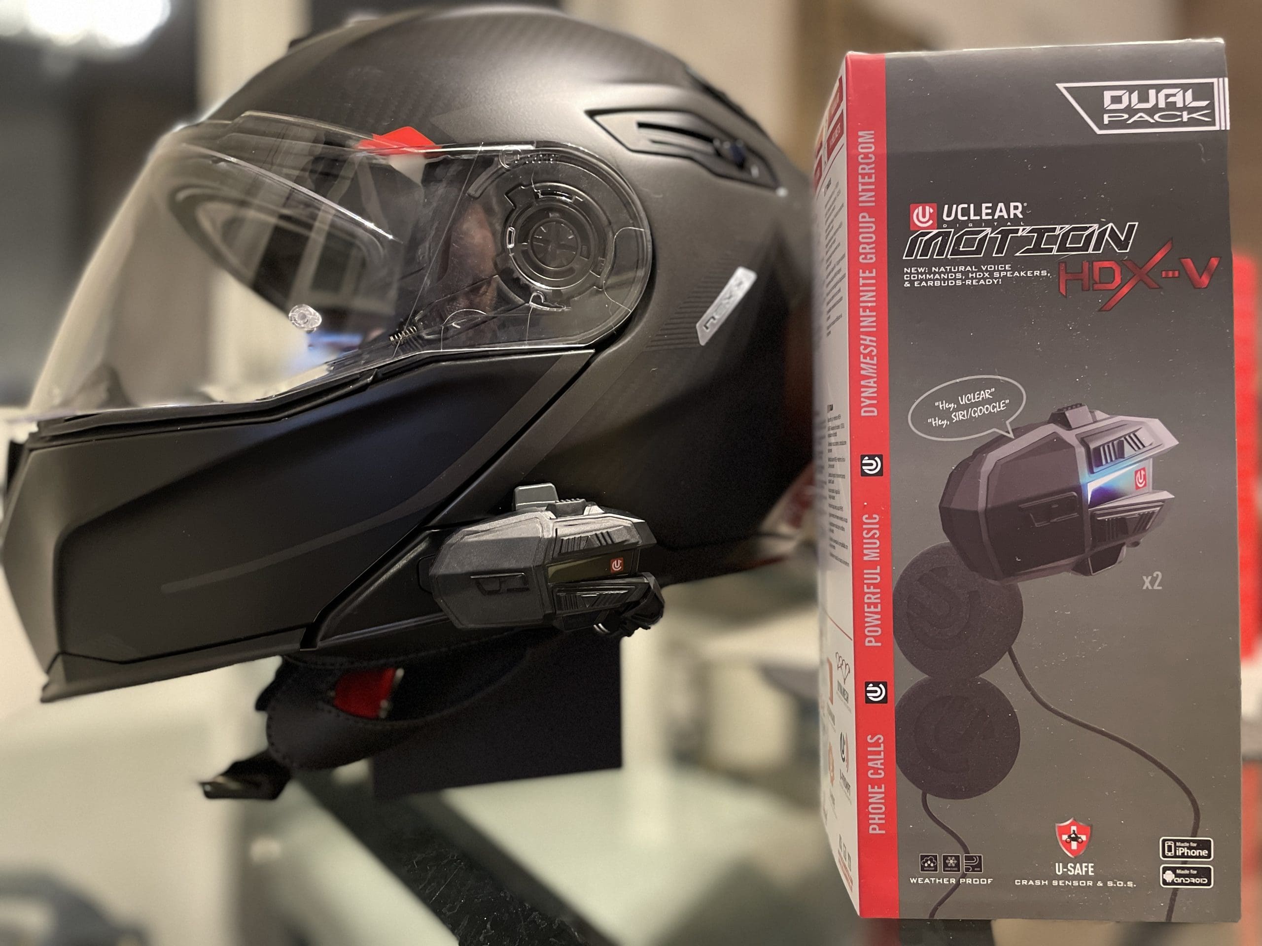 UClear Movement HDXV Bluetooth Helmet Audio System FingersOn Evaluate BestMotoSport
