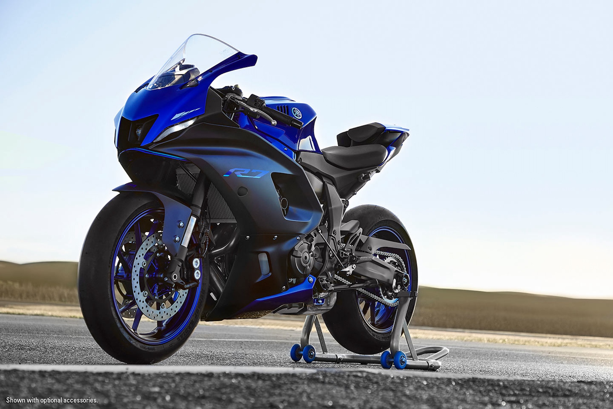 A view of Yamaha's YZF-R7.
