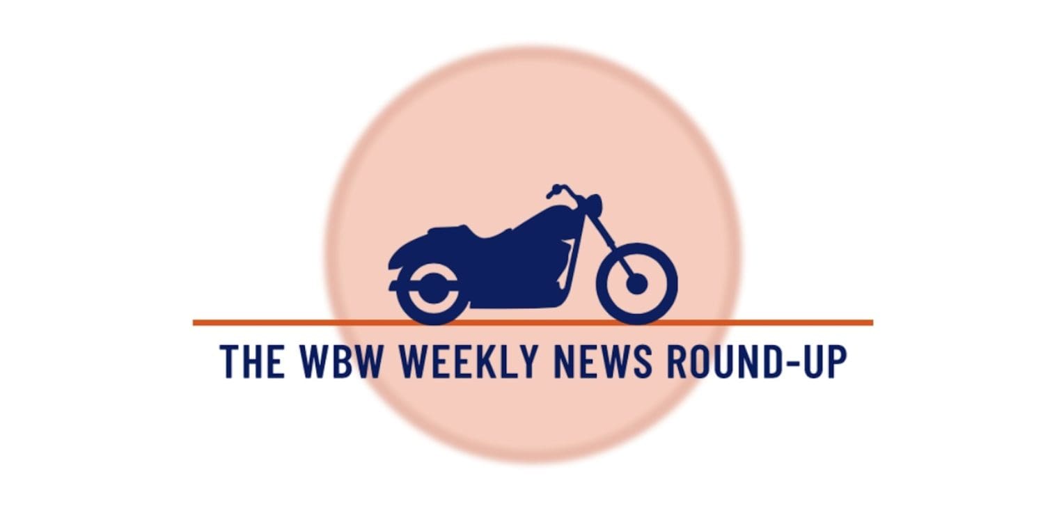 A motorcycle logo of a news round-up.