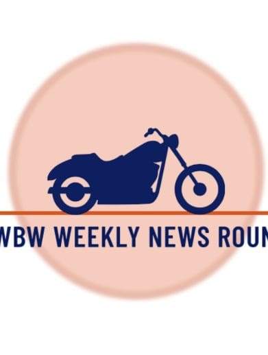 A motorcycle logo of a news round-up.
