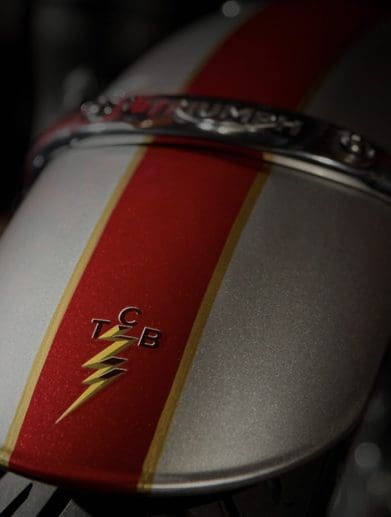 A fender from Triumph Motorcycles.