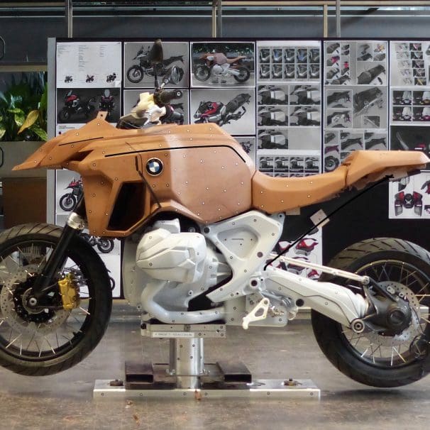A BMW bike in the process of being developped.