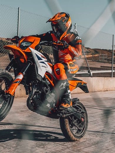 A view of KTM's 2025 390 SMC R.