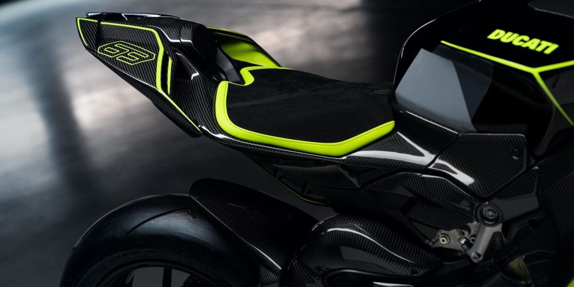 A view of the new Ducati Panigale V4 Lamborghini.