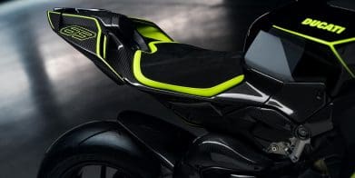 A view of the new Ducati Panigale V4 Lamborghini.