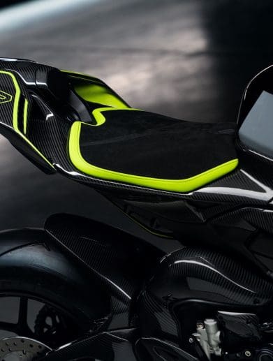 A view of the new Ducati Panigale V4 Lamborghini.